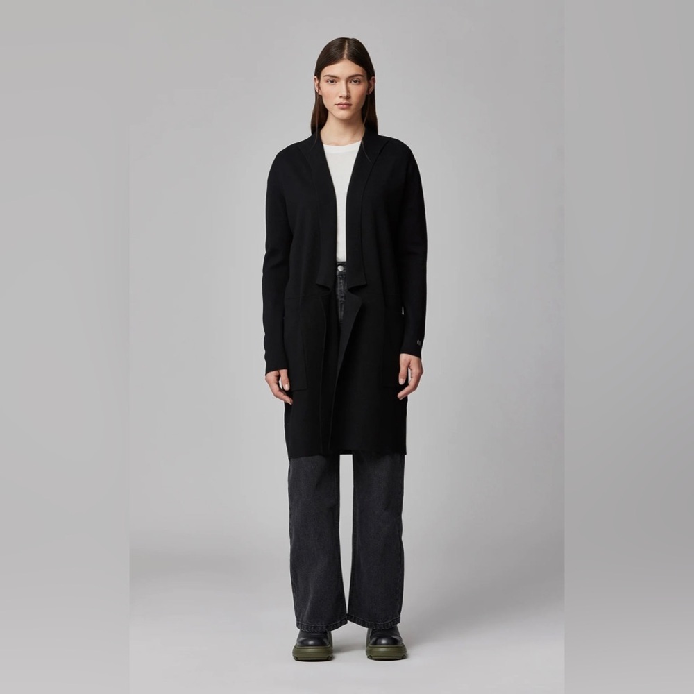 Soia & Kyo Black Benela Coatigan Midi Size XS